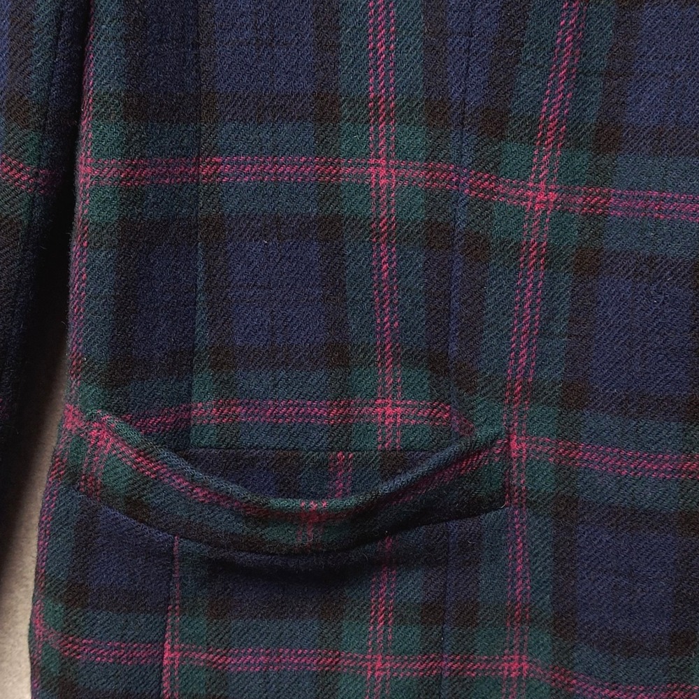 Vintage Pendleton Wool Blazer Womens M Plaid Tartan Preppy Dark Academia USA - Picture 4 of 16